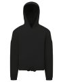 Kinder Hooded Tri Dri Recycled Cropped Oversize black